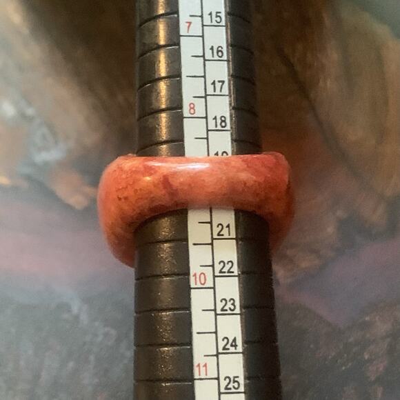 Red Jasper Statement Ring Size 9 - Picture 9 of 9